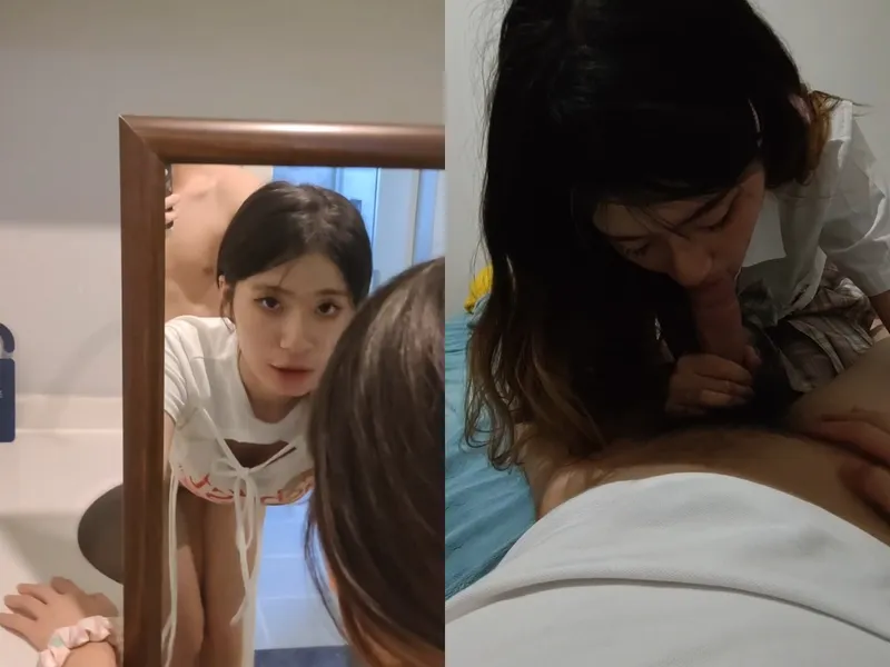 Chị thiên thần doggy trước gương sướng điên đảo